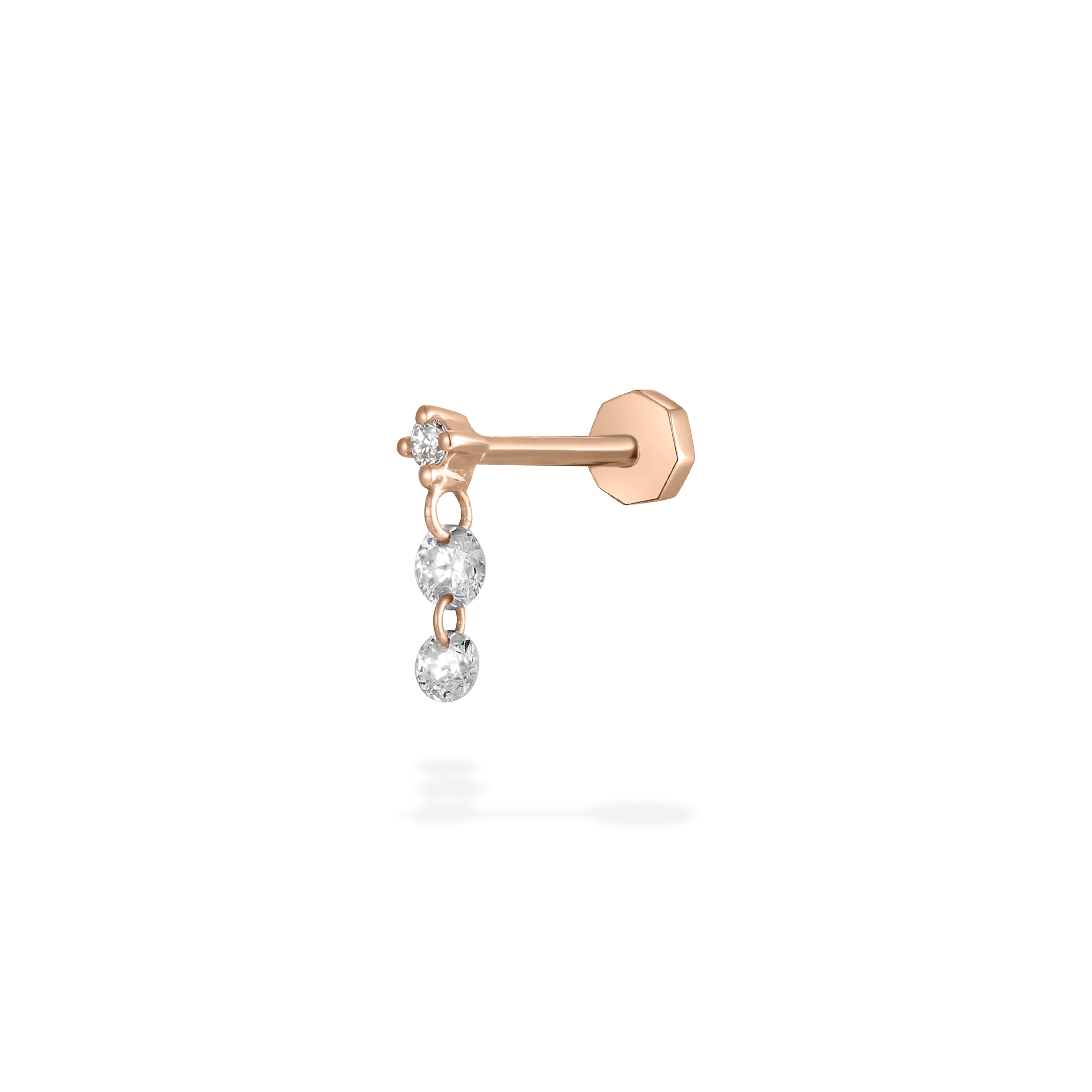 Shimmy dangle diamond flat back